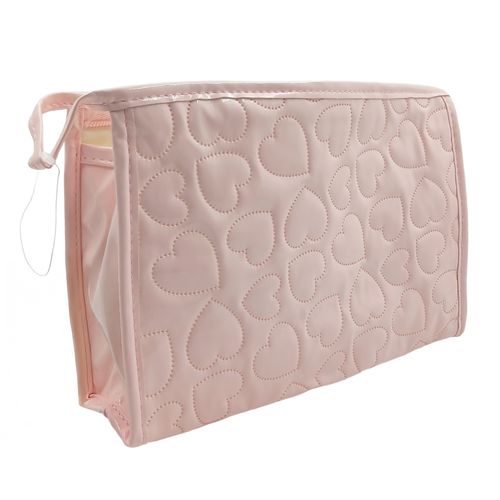 Nécessaire Coração 23x15cm em Poliéster Qualis