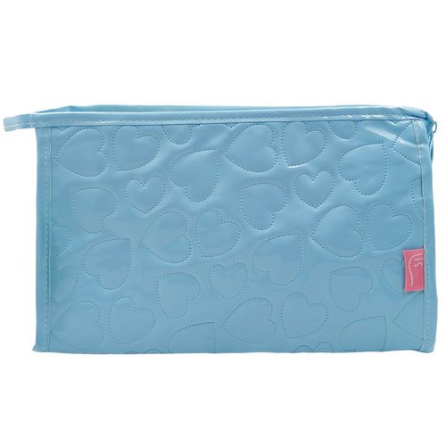 Nécessaire Coração 23x15cm em Poliéster Qualis