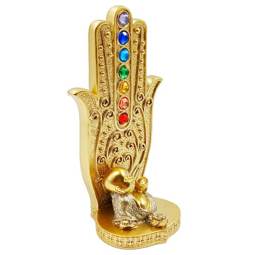 Porta Incenso Buda Decorativo 16cm em Resina Youbai