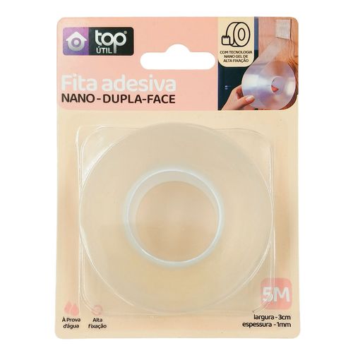 Fita Dupla Face 5M em Plástico Top Útil