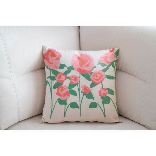 Capa P/ Almofada Bordada 45x45cm em Poliéster Y888