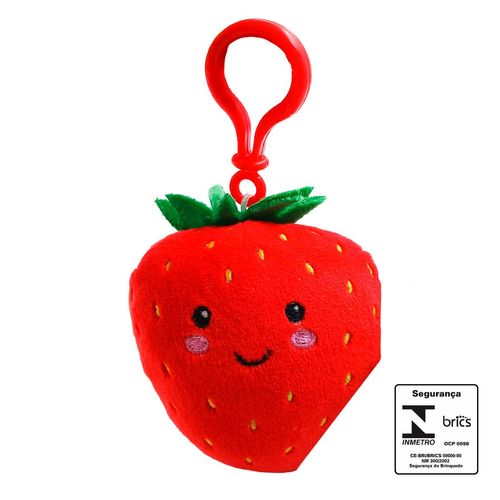 Chaveiro Frutas De Pelúcia 13cm em Poliéster Fizzy