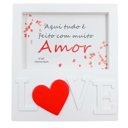 Porta Retrato Love 10x15cm em Plástico Y888
