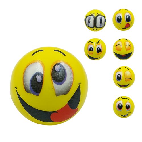 Bola Divertida Emoji 6cm em Plástico Gifttutil