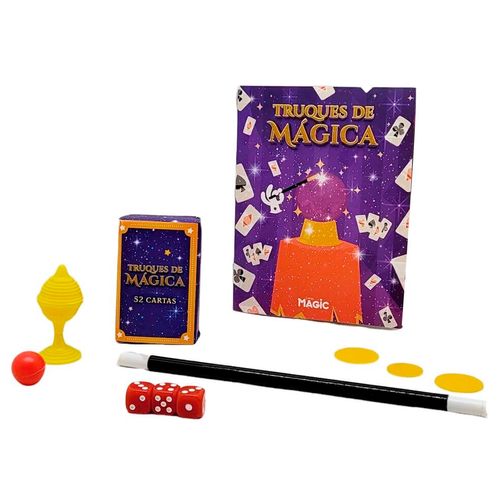 Livro Truques De Mágica 22cm em Plástico Magic Kids