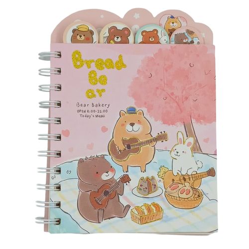 Caderno de Anotação Bread Bear 18x12cm em Papel Michael Judi