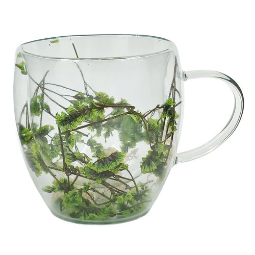 Caneca Flores 250ml em Vidro Amigold