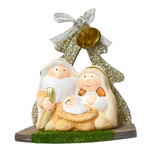 Sagrada Família Decorativa 12,5x11,5cm em Porcelana Wincy