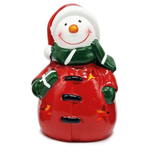 Boneco Natalino Decorativo Led 11x8cm em Cerâmica Wincy