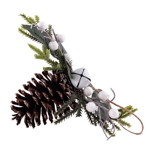 Pendente Pinha Natalina 16cm em Fibra Natural Wincy