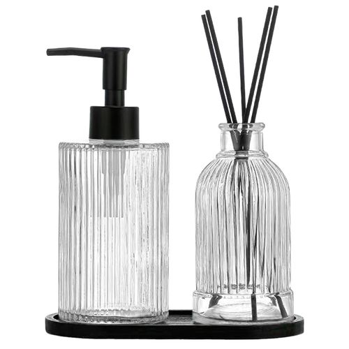 Kit Banheiro 3 Peças em Vidro Livon