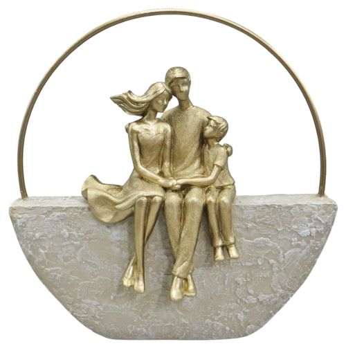 Família Decorativa 23x22,5cm em Resina Mabruk