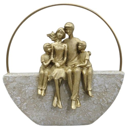 Família Decorativa 23x22,5cm em Resina Mabruk