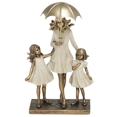 Família Decorativa 26,5x14cm em Resina Mabruk