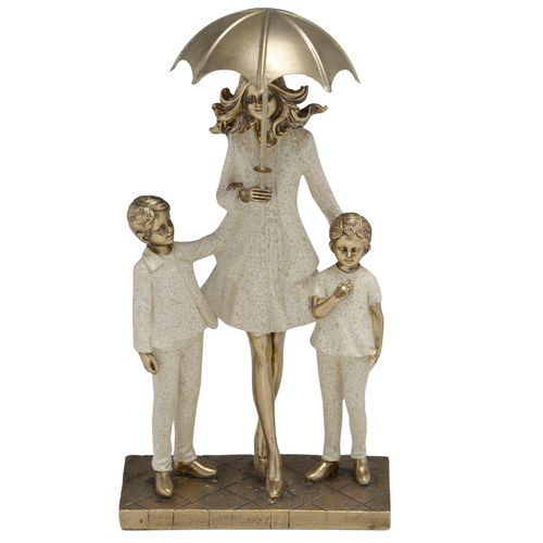 Família Decorativa 26,5x14cm em Resina Mabruk