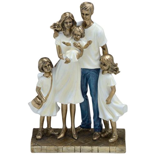 Família Decorativa 25,5x16cm em Resina Mabruk
