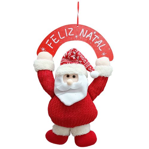 Guirlanda Natalina Feliz Natal 35cm em Poliéster Rio Master
