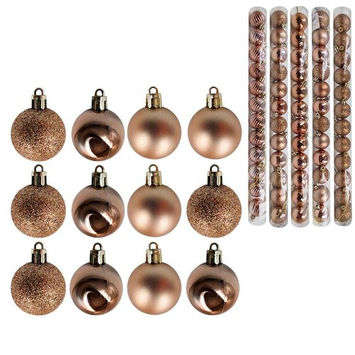 Jogo de Bolas Natalinas 12 Peças 4cm em Plástico Rio Master