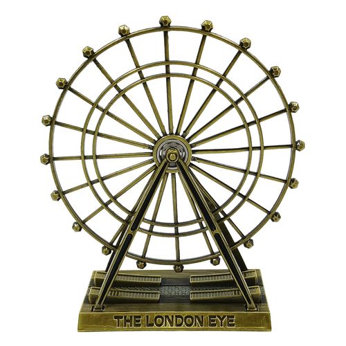 Miniatura London Eye Decorativa 15cm em Metal Casa Sorte