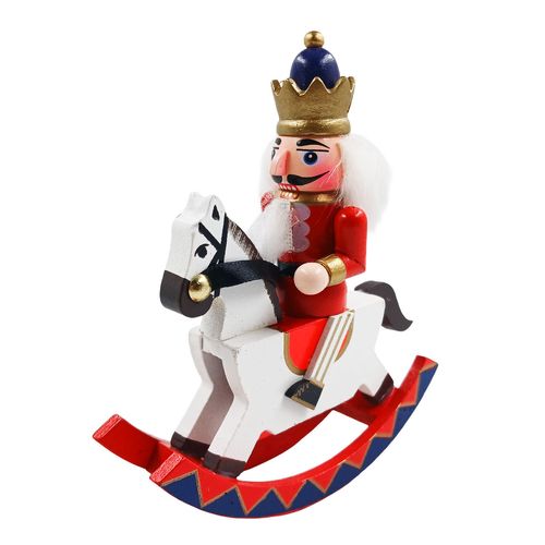 Quebra Nozes Natalino Decorativo 13x12cm em Madeira Fartex