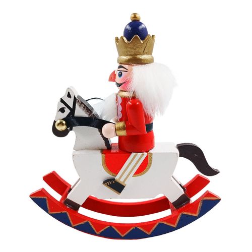 Quebra Nozes Natalino Decorativo 13x12cm em Madeira Fartex