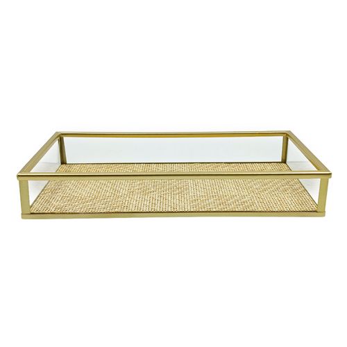 Bandeja Decorativa Toscana 20x10cm em Metal Wolff