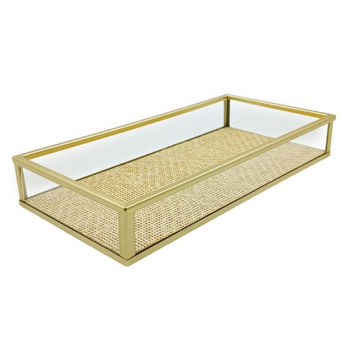 Bandeja Decorativa Toscana 20x10cm em Metal Wolff