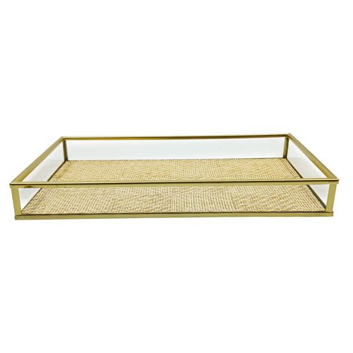 Bandeja Decorativa Toscana 25x15cm em Metal Wolff