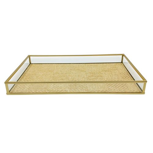 Bandeja Decorativa Toscana 30x20cm em Metal Wolff