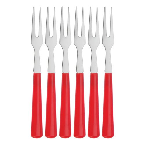 Garfo P/ Petisco Color 6 Peças em Inox Fratelli