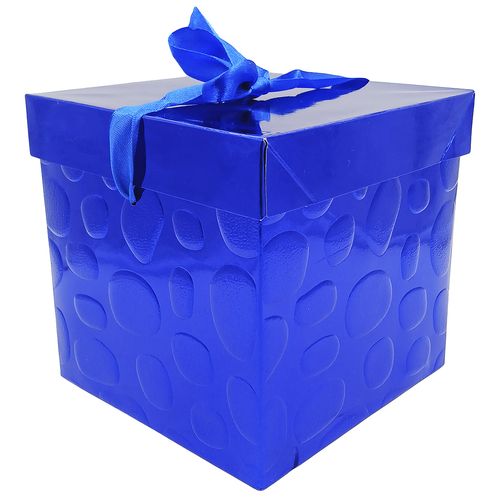 Caixa P/ Presente Bolinhas 15x15cm em Papel Amigold