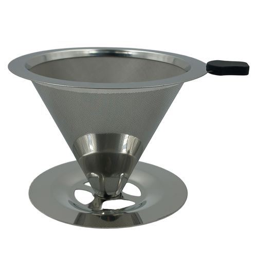 Filtro P/ Café Reutilizável 10x8,2cm em Aço Inox Amigold