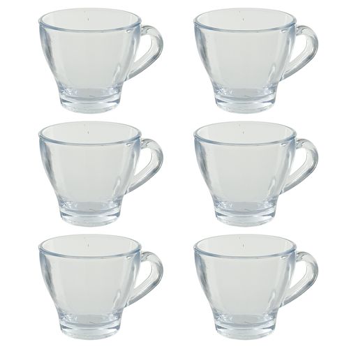 Jogo de Xícaras 6 Peças 90ml em Vidro Fratelli