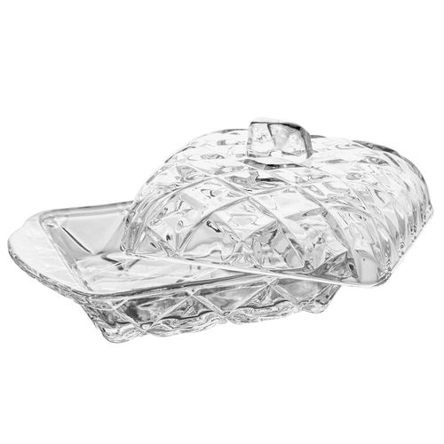 Manteigueira de Cristal Diamond Deli 16x8x10cm Lyor
