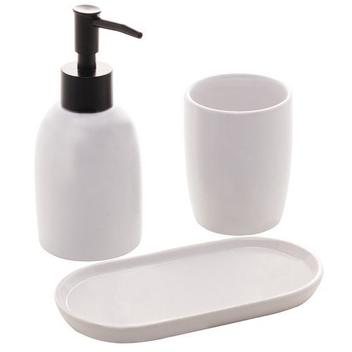 Kit Banheiro Londres 3 Peças em Cerâmica Lyor