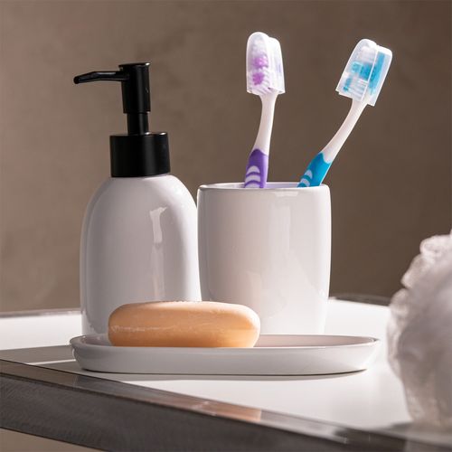 Kit Banheiro Londres 3 Peças em Cerâmica Lyor