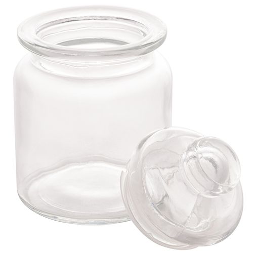 Porta Mantimentos de Vidro 260ml  C/ Tampa de Vidro Arena  Lyor