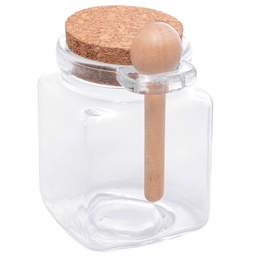 Porta Tempero C/ Colher 310ml em Vidro Lyor