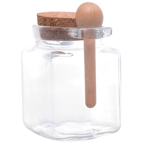 Porta Tempero C/ Colher 310ml em Vidro Lyor