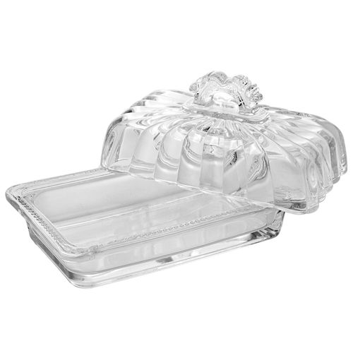 Manteigueira C/ Tampa 17,5x10,5cm em Cristal Lyor