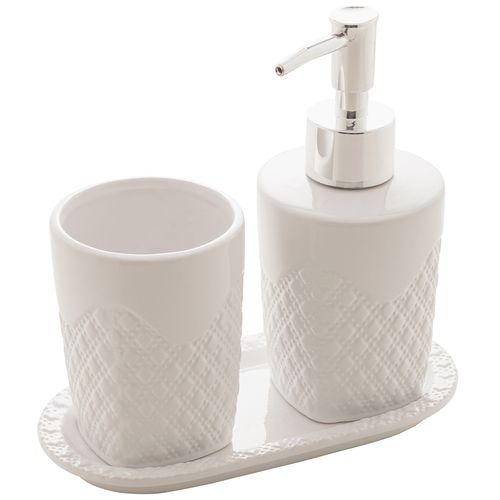 Kit Banheiro de Cerâmica 3 Peças Lyor