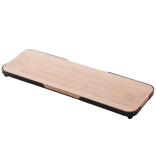 Bandeja Retangular de Bambu C/ Moldura de Metal 30x10x2cm Lyor KeHome