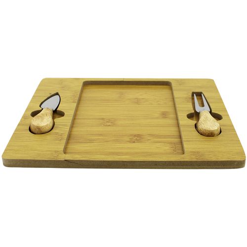 Tábua De Queijo 3 Peças e Utensílios 24x29cm em MDF Casita