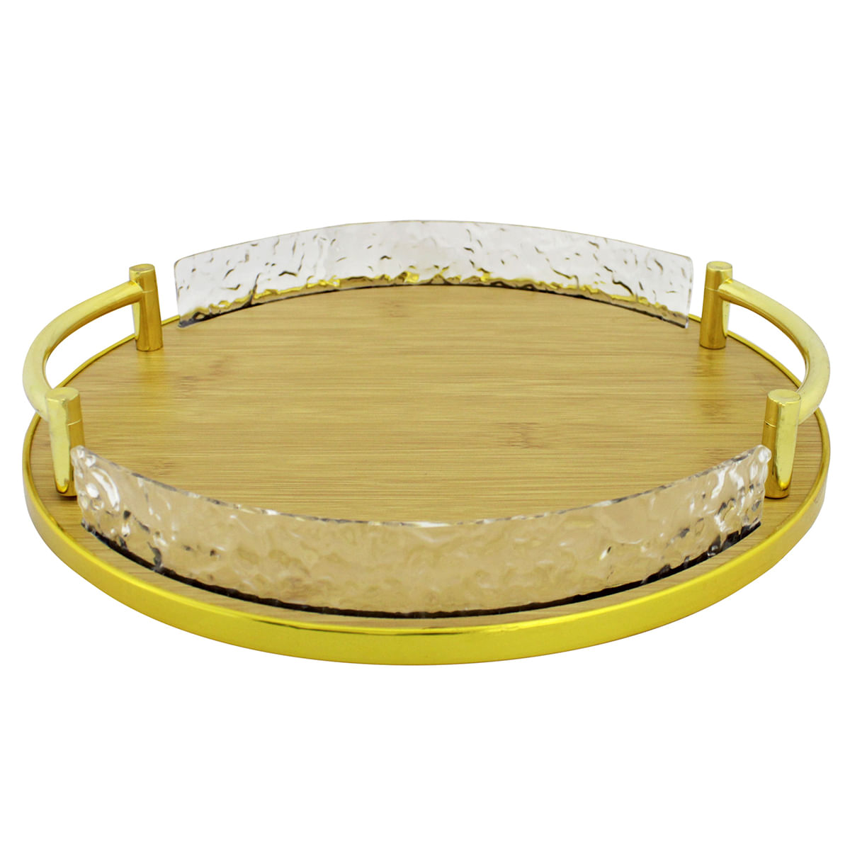 Bandeja Redonda C/ Alça 29cm em MDF Casita
