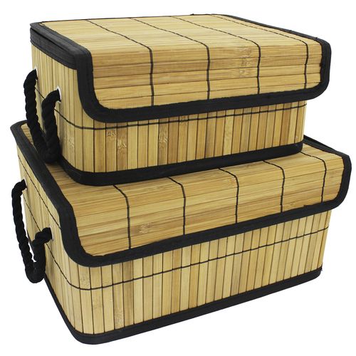 Kit Cesto Multiuso 2 Peças em Bambu Casita