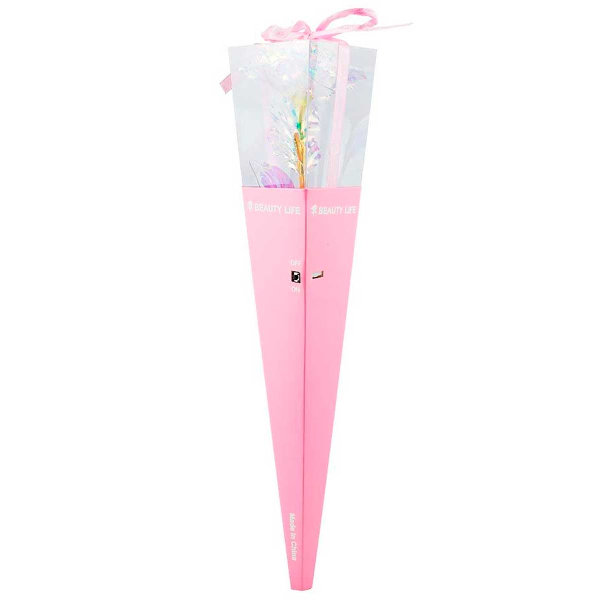 Encontraproduto.com.br - Rosa Led Decorativa 36cm em Plástico Taimes