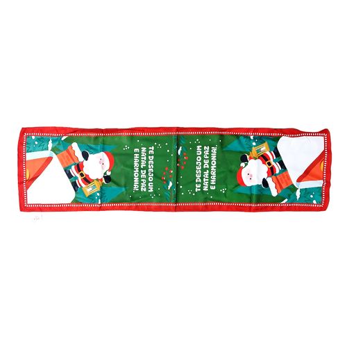 Trilho de Mesa Natalino 130x30cm em Poliéster Multiart