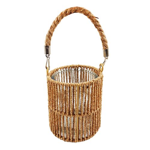 Vaso Decorativo C/ Alça 11,5x12,5cm em Vidro Moment