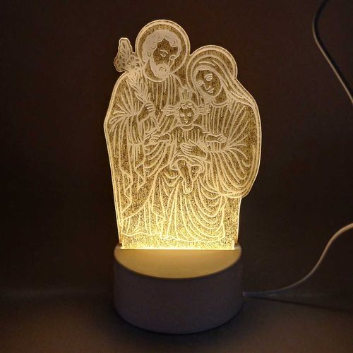 Luminária Sagrada Família Led 19,5cm em Plástico Taimes
