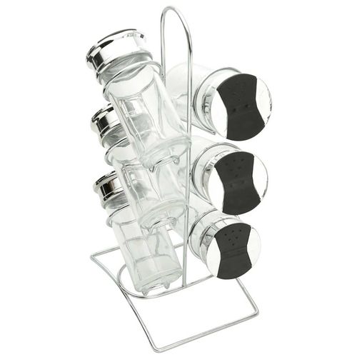 Jogo de porta condimentos de vidro 7 peças Rojemac